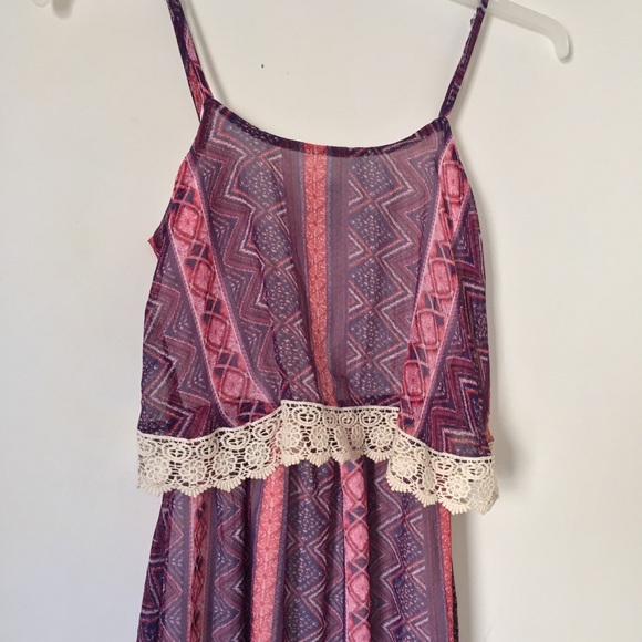Purple and pink spaghetti strap dress - Picture 3 of 5